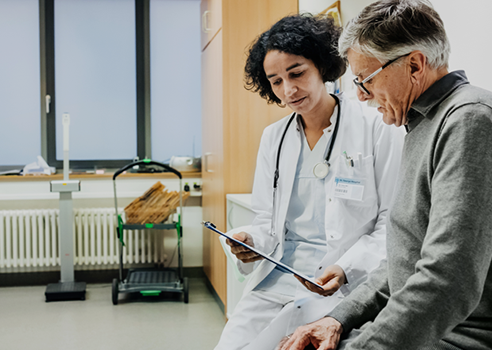 Patient talking to their doctor